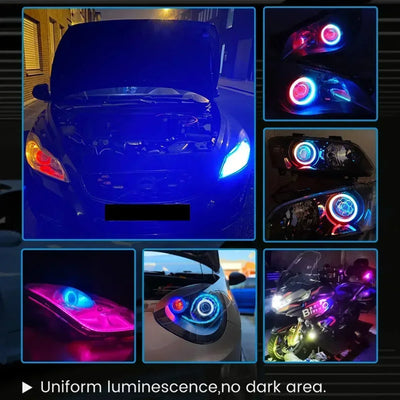 Anneaux Angel Eyes LED RGB Universels Voiture