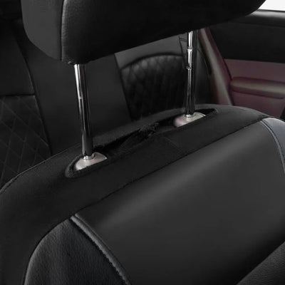 Housse de Siège Voiture Cuir PU Universelle Noire