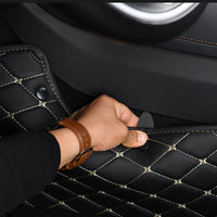 Tapis de Sol Renault Clio 4 2013-2018 Cuir Surpiqué Sur Mesure Jeu Complet Avant et Arrière