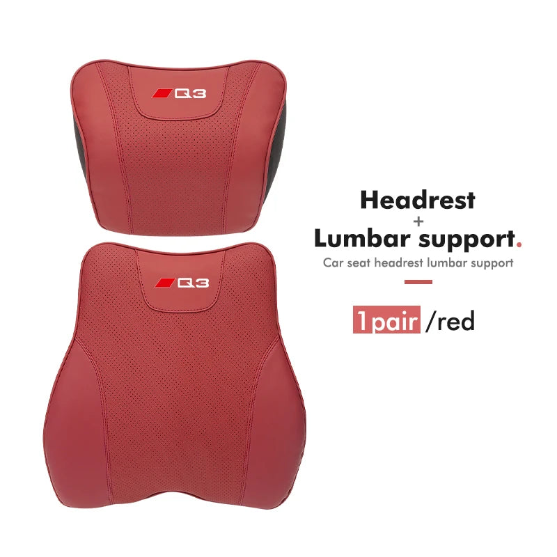 Coussin Lombaire et Appuie-Tête Voiture Audi A3 A4 Q5 TT — vue de face