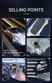 Coque de Protection Clé Mercedes Classe A B C E S W204 W205 W210 W212 W213 W176 W463 GLC GLB GLE AMG Alliage de Zinc Style Supercar