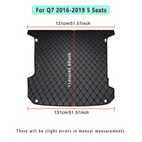 Tapis de Coffre Audi Q7 2006-2025 Cuir Artificiel