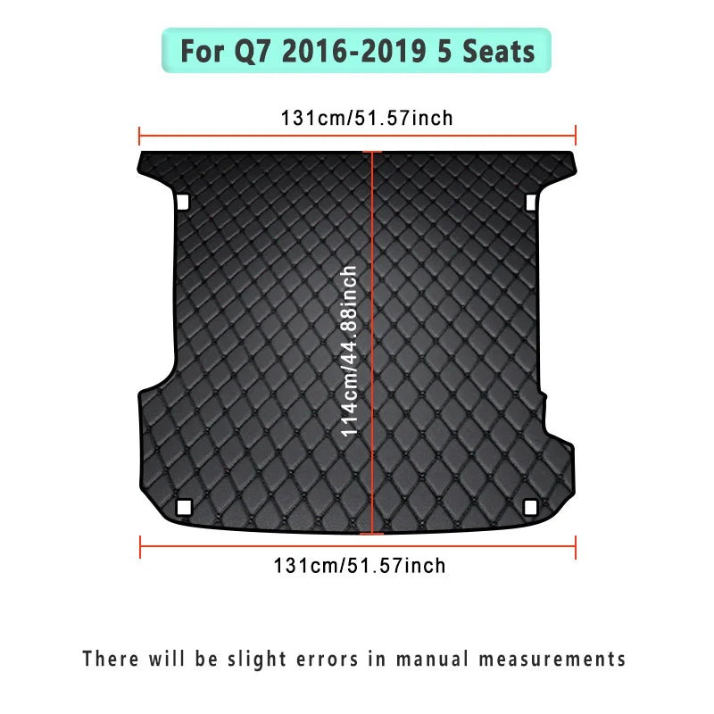 Tapis de Coffre Audi Q7 2006-2025 Cuir Artificiel