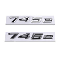 Emblème de Coffre BMW Lettres 316e, 318e, 320e, 330e, 530e, 740e, Noir Brillant ou Argent
