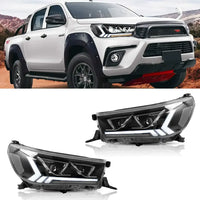 Phares LED Toyota Hilux Revo Rocco AN120 2015-2020 Clignotants Séquentiels Feux de Jour