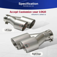 Embout d'Échappement Double Sortie Aspect Titane Mat Universel