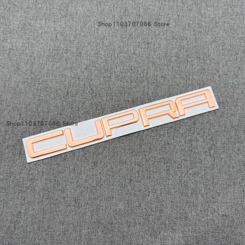 Lettres CUPRA 3D 23,5 cm, Emblème Adhésif pour Formentor, Leon, Born, Tavascan, Ateca, 5 Coloris