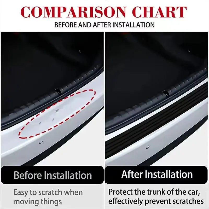 Protection de Pare-Chocs Arrière Seuil de Coffre Renault Clio Caoutchouc 104 cm ou 90 cm