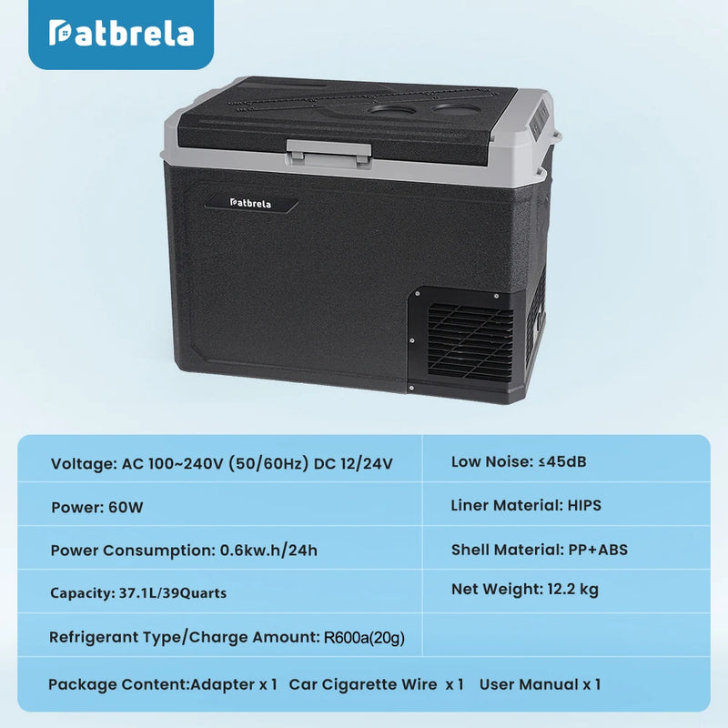Réfrigérateur de Voiture Patbrela 20 L 40 L 45 L Compresseur 12/24 V avec Contrôle par Application