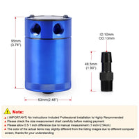 Séparateur d'Huile 300 ml Aluminium 2 Ports Universel