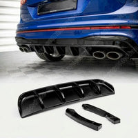 Kit Diffuseur de Pare-Chocs Arrière Volkswagen Tiguan R MK2 Noir Brillant ou Aspect Carbone