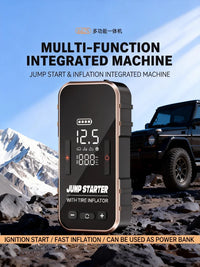Booster de Batterie Voiture 600 A 10 000 mAh avec Compresseur 23 L/min