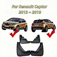 Garde-Boue Renault Captur 2013-2019 Jeu de 4 Bavettes Avant et Arrière Plastique Rigide