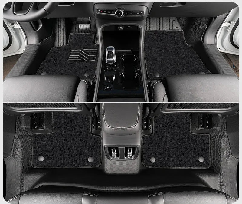 Tapis de Sol TPE Volvo XC60 2009-2026 T8 PHEV Conduite à Gauche Simple ou Double Couche Protection des Seuils