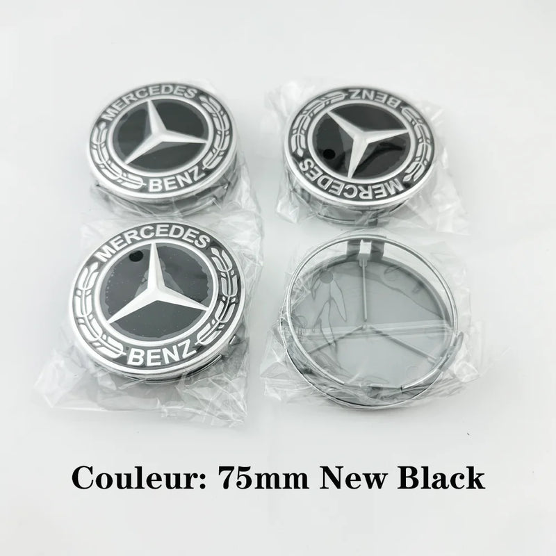 Cache-Moyeux Mercedes AMG W204 W205 GLA GLC 75mm — détail du support
