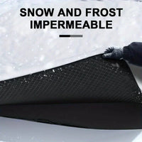 Housse Pare-Brise Voiture Hiver Noire Oxford Magnétique 253 x 117 cm
