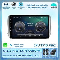 Autoradio CarPlay Peugeot 208 2008 2012-2018 Android Écran Tactile