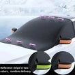Housse Pare-Brise Voiture Hiver Noire Oxford Magnétique 253 x 117 cm