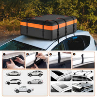 Sac de Toit Pliable 600 L Étanche avec Serrure à Combinaison et Fond Antidérapant pour Voiture et SUV