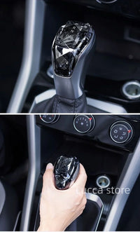 Pommeau de Vitesse Volkswagen en Cristal Taillé Boîte DSG, Tiguan, T-Roc, T-Cross, Polo, Passat, Jetta