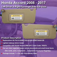 Pare-Soleil Intérieur Honda Accord 2008-2017 OEM 83280TA5A51ZA