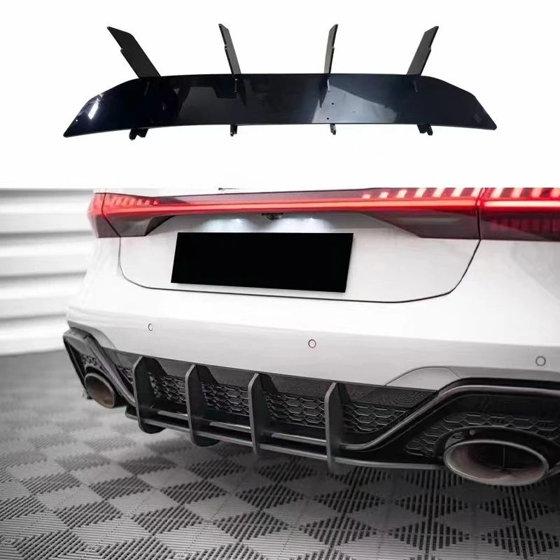 Lame Pare-Choc Arrière Audi RS6 RS7 ABS Noir