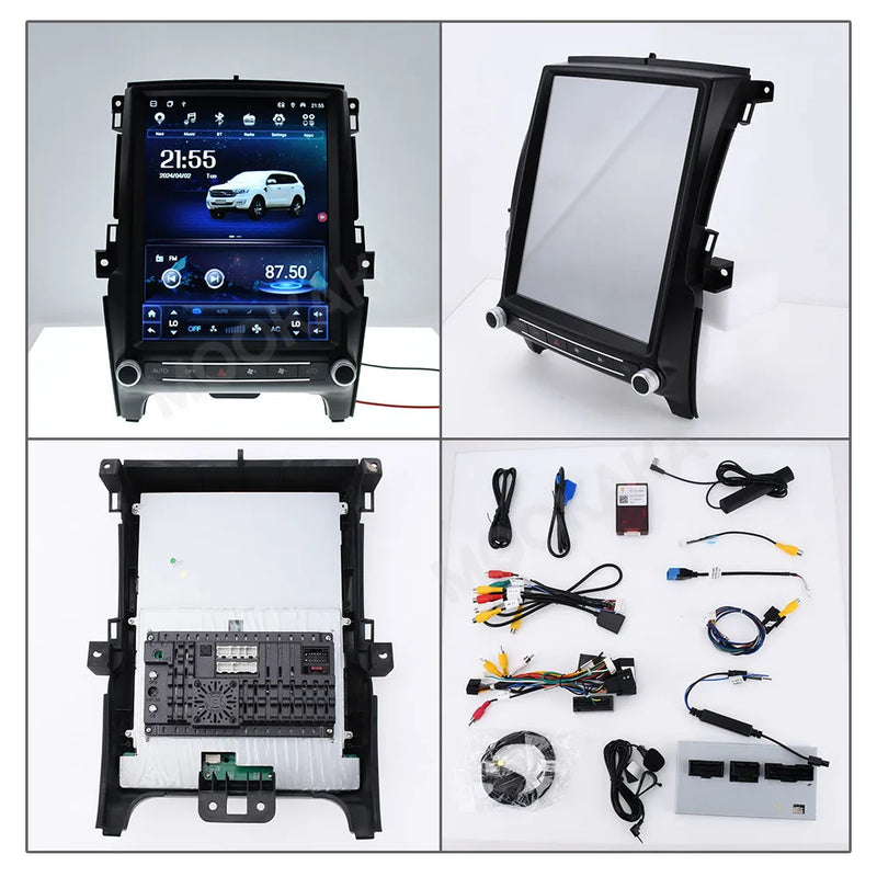 Autoradio Android 14 Ford Ranger Everest 2015-2021 Écran Vertical 12,1 pouces CarPlay GPS