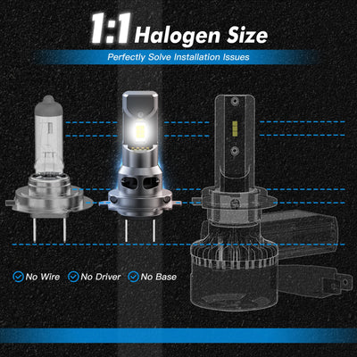 Ampoules LED Canbus BEVINSEE H7 70W Voiture