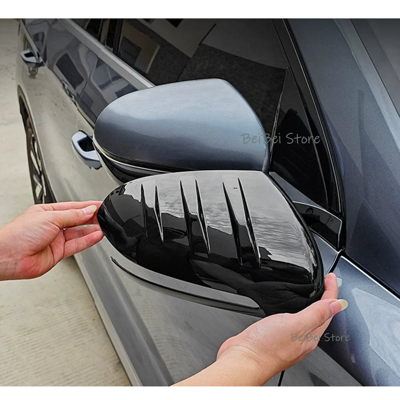 Coques de Rétroviseur BYD Atto 3 Evo 2026-2027 Aspect Carbone ou Noir Brillant, Style Lisse, Ailettes ou Bec, Paire