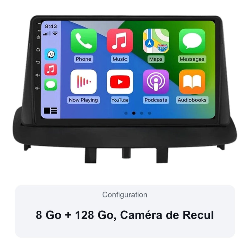 Autoradio CarPlay Renault Mégane 3 2008-2014 Écran QLED