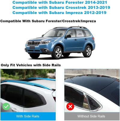 Barres de Toit Aluminium Subaru Forester Crosstrek Impreza