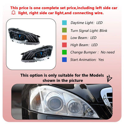 Phares LED Mercedes Classe S W221 2006-2013