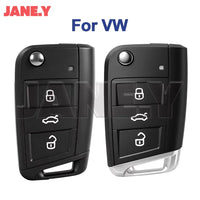 Coque de Clé Volkswagen Golf 7 Polo Tiguan Touran Seat Skoda MQB 3 Touches HU66 ou HU162T