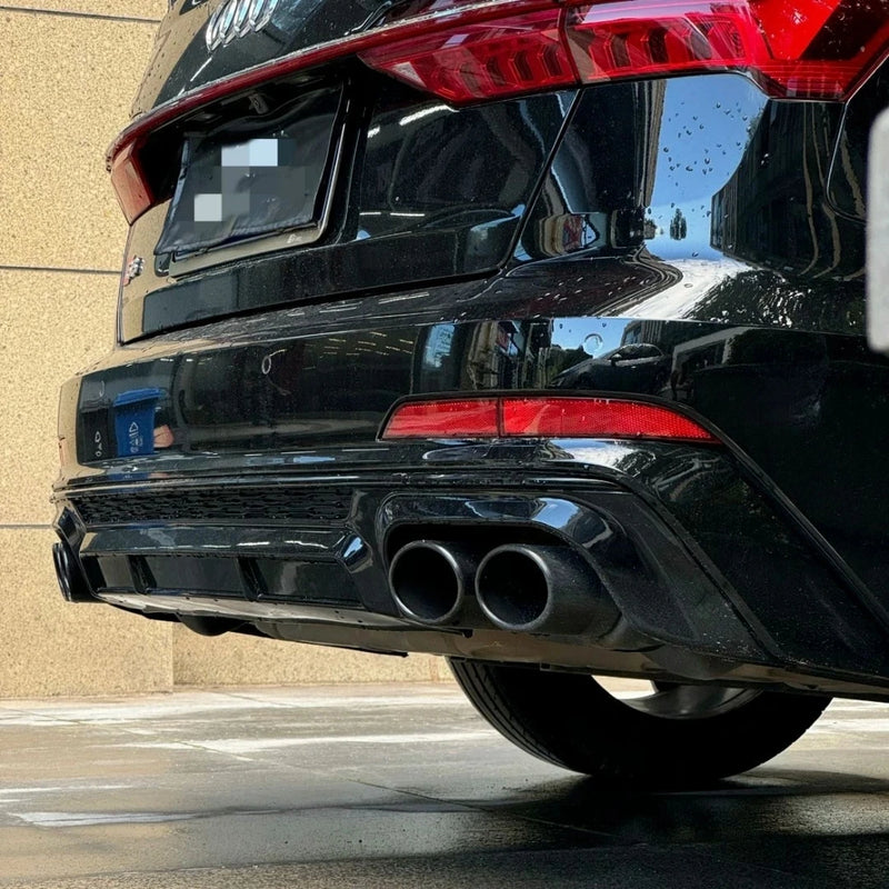 Diffuseur Arrière Audi A6 S6 C8 S-Line 2019-2022 Mat ou Brillant avec 4 Embouts d'Échappement