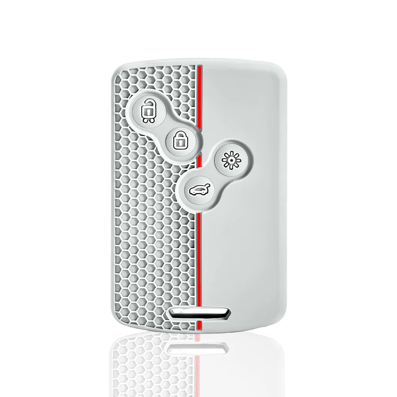 Étui de Protection Clé Renault Carte Silicone Gris Mégane Clio 4 Captur Kadjar Laguna 3 Koleos Scénic 3