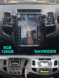 Autoradio Android 14 Écran Vertical Toyota Fortuner et Hilux 2005-2014 CarPlay GPS 4G