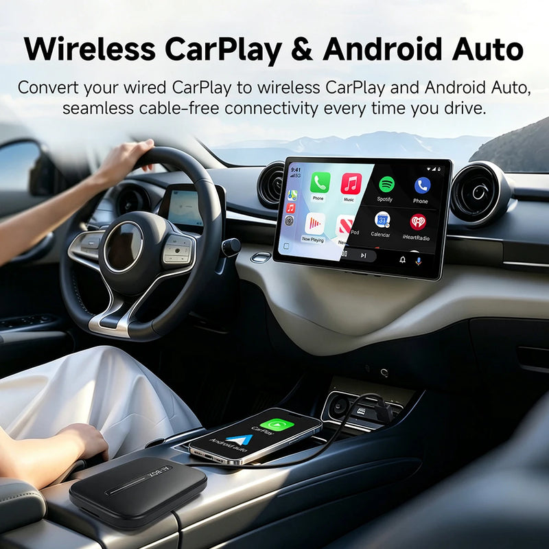 Boîtier CarPlay Multimédia Android 13 Sans Fil Écran Partagé