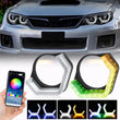 Anneaux Angel Eyes LED RGB DRL Universels 2,5 et 3 Pouces