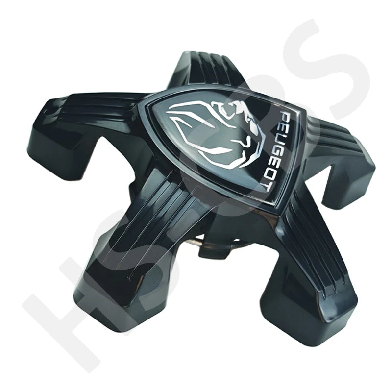 Cache-Moyeux Peugeot 5 Branches 3D, Noir, pour 3008, 4008, 5008, Références 98366785XK et YL022040XK