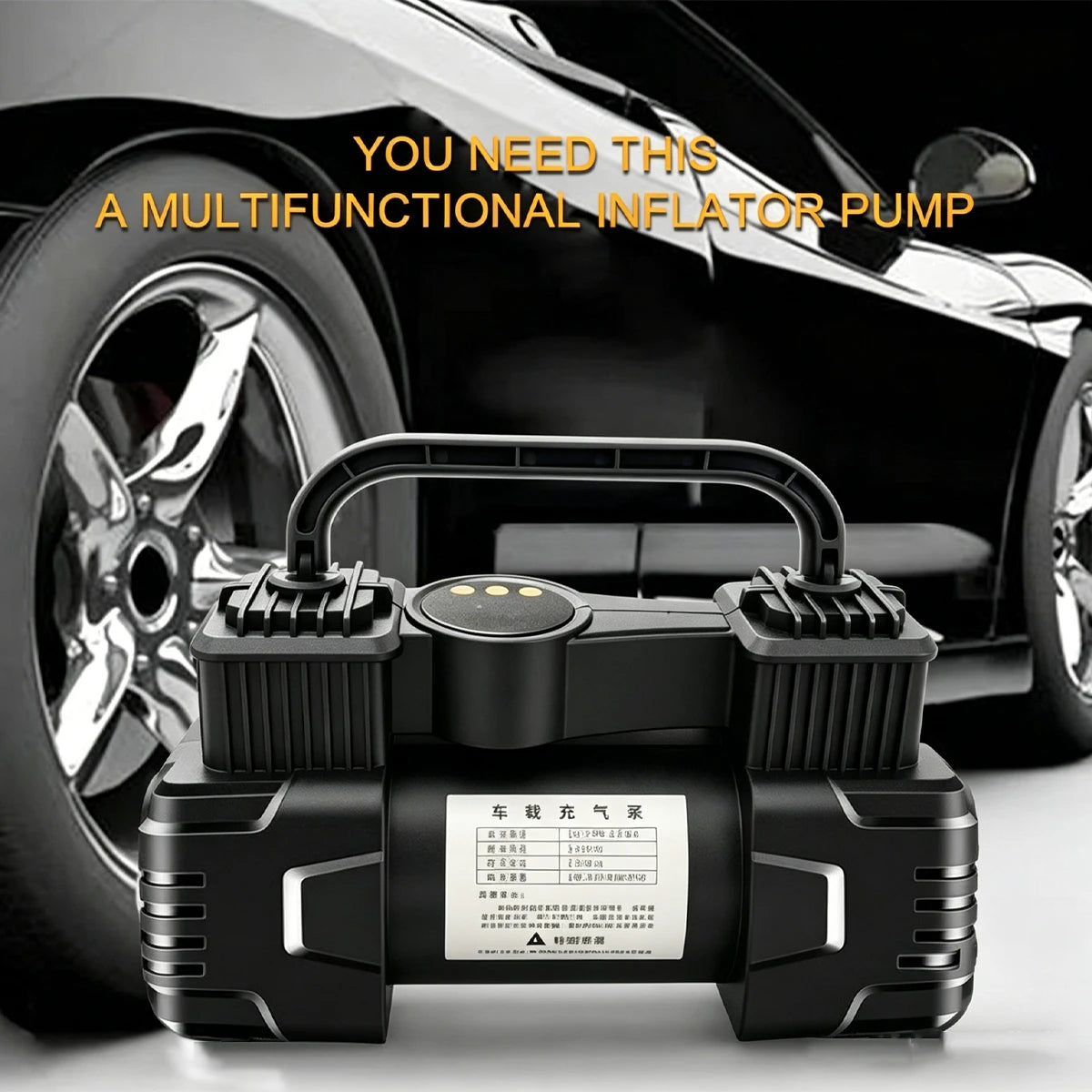 Gonfleur de Pneu 12V 150 PSI Double Cylindre