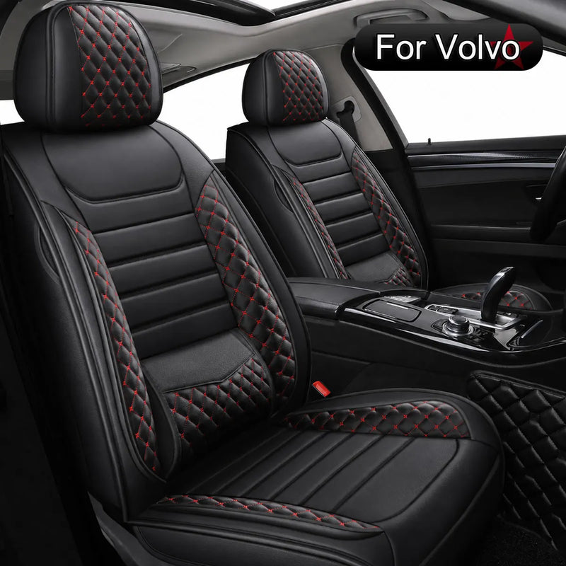 Housse de Siège Auto Volvo XC60 XC40 S60 XC90 EX40 Cuir PU 5 Places Imperméable Compatible Airbag