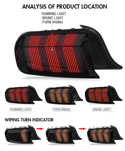 Feux Arrière Digitaux Ford Mustang 2015-2023 Multi-Modes