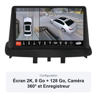 Autoradio CarPlay Renault Mégane 3 2008-2014 Écran QLED