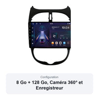Autoradio CarPlay Peugeot 206 et 206 CC 1998-2012 Écran 9 Pouces