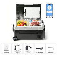 Réfrigérateur de Voiture Podofo 35 L 45 L 55 L Glacière Électrique à Compresseur avec Application et Roues
