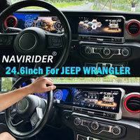 Autoradio Double Écran 24,6 Pouces Jeep Wrangler JL 2018-2022 Android CarPlay Sans Fil GPS 4G