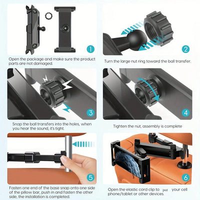 Support Téléphone Tablette Berceau Siège Arrière 4,7-12,9 Pouces