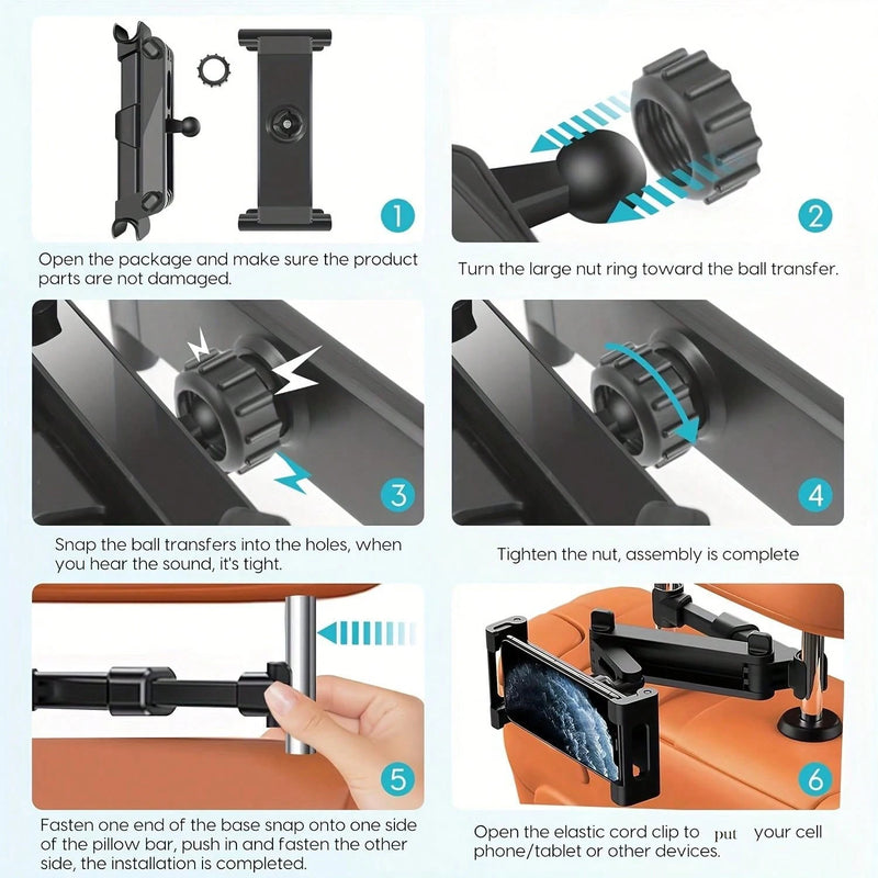 Support Téléphone Tablette Berceau Siège Arrière 4,7-12,9 Pouces