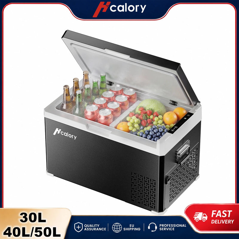 Réfrigérateur de Voiture Hcalory Série D Double Zone Frigo Congélateur à Compresseur 30 40 50 L