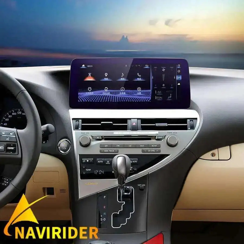 Autoradio Android 14 Écran QLED 12,3 Pouces Lexus RX 270 350 450h 2009-2015 CarPlay Double Système